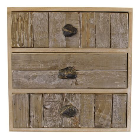 Driftwood Effect Drawers With Pebble Handles