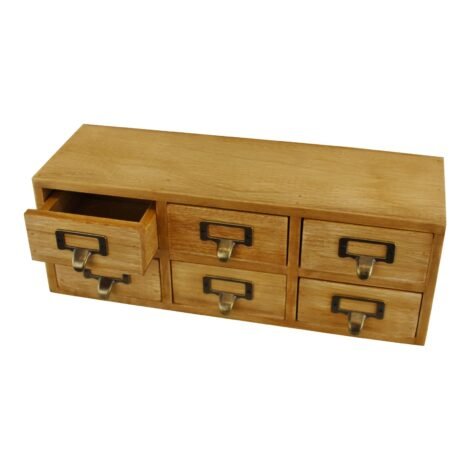 6 Drawer Double Level Small Storage Unit