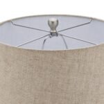 Acantho Grey Ceramic Lamp With Linen Shade 2 - The Rustic Home