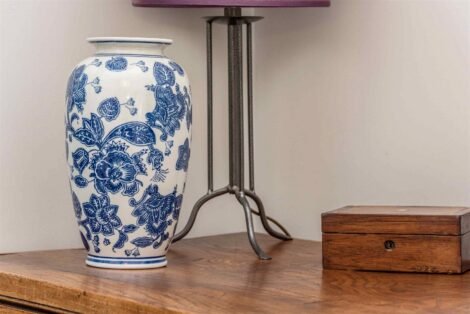Anemone Blue & White Urn Vase