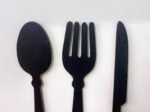 Black Three Piece Cutlery Wall Decoration 39cm 3 - The Rustic Home