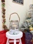 Christmas Market Lantern White With Rope Handel 4 - The Rustic Home