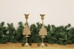 Gold Christmas Tree Candle Stick Holder 3 - The Rustic Home