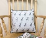 Grey Scatter Cushion With A Stag Print Design 3 - The Rustic Home