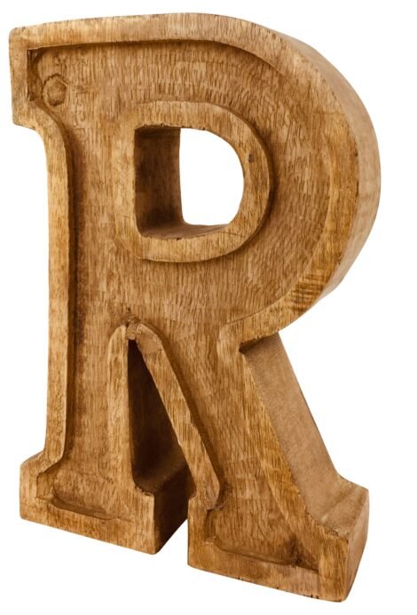 Hand Carved Wooden Embossed Single Letters