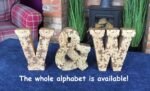Hand Carved Wooden Flower Letter K 3 - The Rustic Home