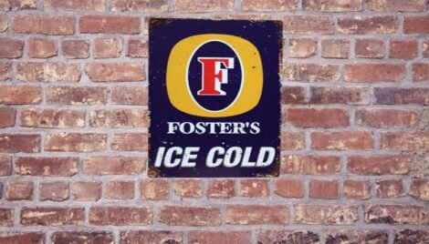 Large Metal Sign 60 x 49.5cm Foster's Ice Cold