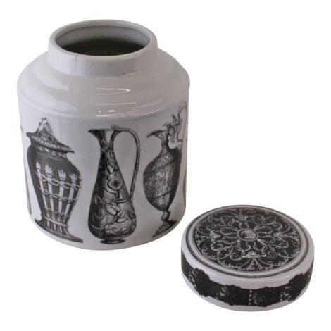 Large Round Grecian Style Porcelain Jar