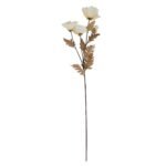 Large White Poppy Stem 3 - The Rustic Home