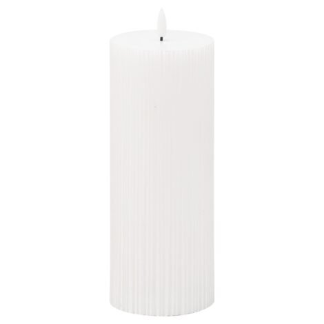 Luxe Collection Natural Glow 3.5×9 Texture Ribbed LED Candle