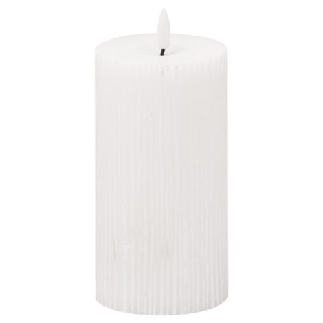Luxe Collection Natural Glow 3x6 Textured Ribbed LED Candle