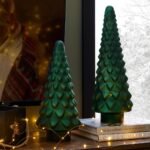 Noel Collection Large Forest Green Glass Decorative Tree 2 - The Rustic Home