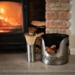 Pewter Finish Logs And Kindling Buckets Matchstick Holder 4 - The Rustic Home