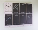 Potting Shed Weekly Reminder Chalkboard With Clock & Hooks