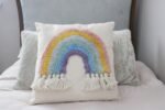 Rainbow Tassel Square Scatter Cushion 3 - The Rustic Home