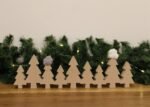 Row of Christmas Trees with Hats Decoration Red 4 - The Rustic Home