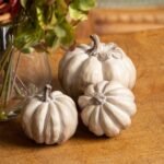 Set Of Six Carved Wood Effect Pumpkins 2 - The Rustic Home