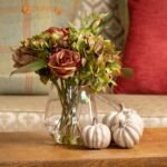Set Of Six Carved Wood Effect Pumpkins 3 - The Rustic Home