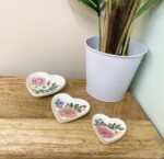 Set Of Three Heart Trinkets Dishes with Gold Edging 3 - The Rustic Home