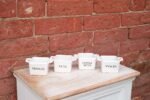 Set of 4 White Ceramic Square Snack Bowls 3 - The Rustic Home