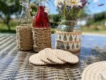 Set of Four Stripey Woven Coasters 3 - The Rustic Home