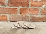 Set of Four Stripey Woven Coasters 4 - The Rustic Home