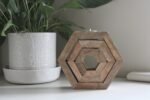 Set of Three Hexagon Tealight Holders 20cm 3 - The Rustic Home