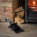 Silver Brushed Steel Crook Top Hearth Tidy Set 2 - The Rustic Home