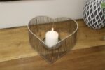 Silver Heart Candle Holder 4 - The Rustic Home