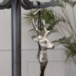 Silver Nickel Stag Head Detail Shoe Horn 3 - The Rustic Home