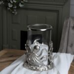 Silver Octopus Candle Hurricane Lantern 2 - The Rustic Home