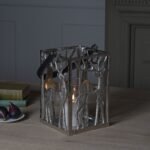 Silver Stag Hurricane Square Lantern With Black Strap 4 - The Rustic Home