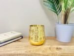 Small Gold Candle Pot 13.5cm 3 - The Rustic Home