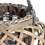 Small Wicker Basket Lantern 2 - The Rustic Home