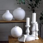 Tiber Large Matt White Ceramic Vase 2 - The Rustic Home