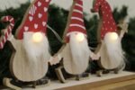 Trio of LED Gonks On Stand 4 - The Rustic Home