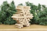Wooden Snowflake Decoration Small 4 - The Rustic Home