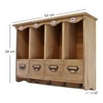Wooden Wall Hanging Storage Unit 3 - The Rustic Home
