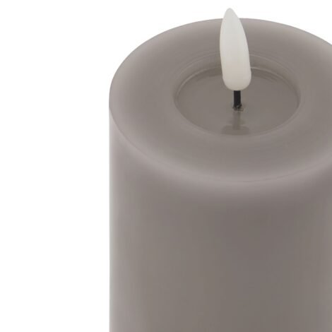 Luxe Collection Melt Effect 3×4 Grey LED Wax Candle
