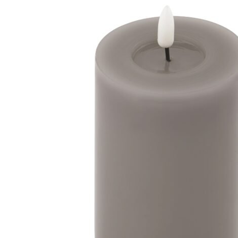Luxe Collection Melt Effect 3×6 Grey LED Wax Candle