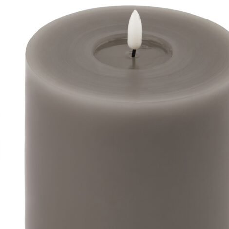 Luxe Collection Melt Effect 5×5 Grey LED Wax Candle
