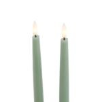 Luxe Collection S2 Sage LED Wax Dinner Candles 2 - The Rustic Home