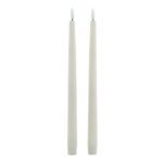 Luxe Collection S/2 Taupe LED Wax Dinner Candles