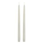 Luxe Collection S2 Taupe LED Wax Dinner Candles 2 - The Rustic Home