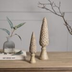 Medium Pinecone Sculpture On Base 3 - The Rustic Home