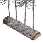 Medium Snowy Spindle Tree Quad In Wood Log 2 - The Rustic Home