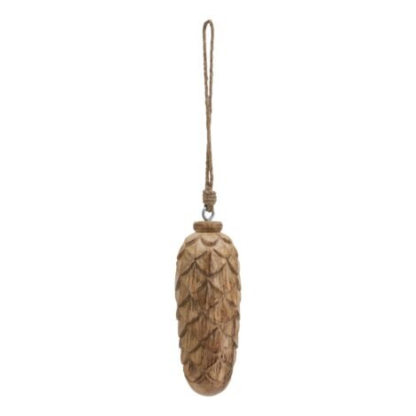 Natural Large Wooden Pine Cone Bauble