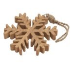 Natural Wooden Hanging Snowflake Decoration 2 - The Rustic Home