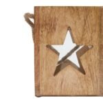 Natural Wooden Large Star Tealight Candle Holder 2 - The Rustic Home
