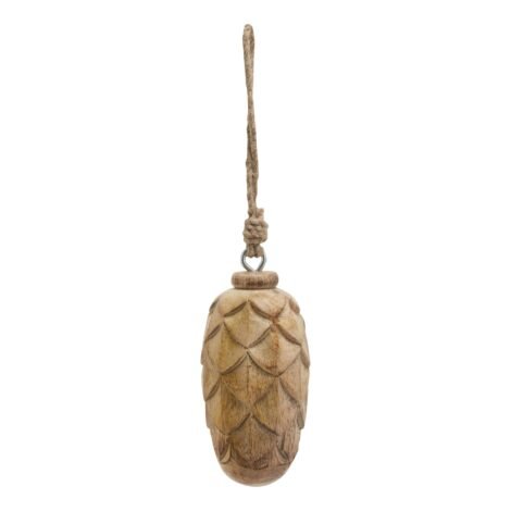 Natural Wooden Pine Cone Bauble
